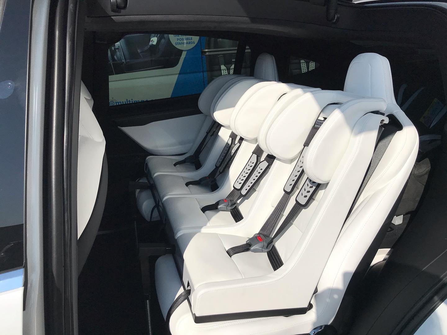 Tesla Model X white leather